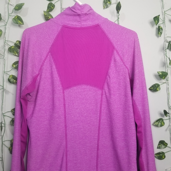 Champion Semi Fitted Womens Purple Pink 1/4 Zip Up Stretch Pullover Swea… - Picture 9 of 11